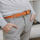La Boucle Ανδρική Ζώνη Πλεκτή Amsterdam B10-100440 Orange