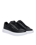 Guess Ανδρικό Δερμάτινο Παπούτσι Pravi FMJAVILEA12-Black Μαύρο