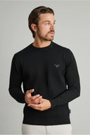 Navy & Green Ανδρικό Πλεκτό Βαμβακερό  24YM.741/P.5 Black Μαύρο