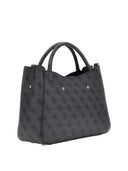 Guess Γυναικεία Τσάντα Ώμου Brenton Girlfriend Satchel HWLG9648050  Coal Logo Μαύρο