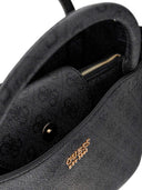 Guess Γυναικεία Τσάντα Ώμου Brenton Girlfriend Satchel HWLG9648050  Coal Logo Μαύρο