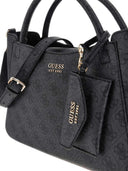 Guess Γυναικεία Τσάντα Ώμου Brenton Girlfriend Satchel HWLG9648050  Coal Logo Μαύρο