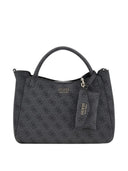 Guess Γυναικεία Τσάντα Ώμου Brenton Girlfriend Satchel HWLG9648050  Coal Logo Μαύρο