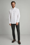 Navy & Green Ανδρικό Πουκάμισο Μακρυμάνικο 24NG.SD61/1B.8 Bright White