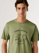 Pepe Jeans Ανδρικό T-shirt Sheldon PM5010313-706 Χακί