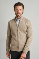 Navy & Green Ανδρική Πλεκτή Βαμβακερή Ζακέτα 24YM.454/GZ.6 Simply Taupe Μπεζ