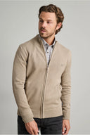 Navy & Green Ανδρική Πλεκτή Βαμβακερή Ζακέτα 24YM.454/GZ.6 Simply Taupe Μπεζ