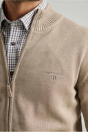 Navy & Green Ανδρική Πλεκτή Βαμβακερή Ζακέτα 24YM.454/GZ.6 Simply Taupe Μπεζ