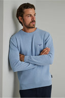 Navy & Green Ανδρικό Πλεκτό Βαμβακερό  24YM.741/P.5 Light Blue Σιέλ