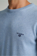 Navy & Green Ανδρικό Πλεκτό Βαμβακερό  24YM.741/P.5 Light Blue Σιέλ