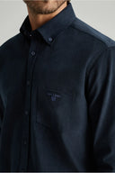 Navy & Green Ανδρικό Πουκάμισο Μακρυμάνικο Κοτλέ 24NG.SD146/1B.1 Dark Navy Μπλε