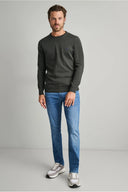 Navy & Green Ανδρικό Πλεκτό Βαμβακερό  24YM.741/P.5 Deepest Green Πράσινο