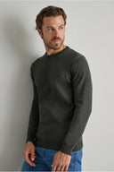 Navy & Green Ανδρικό Πλεκτό Βαμβακερό  24YM.741/P.5 Deepest Green Πράσινο
