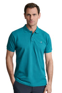 Navy & Green Ανδρική Μπλούζα Πόλο Κοντομάνικη 24GE.300.9 Deep Lake Πετρόλ