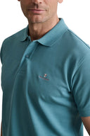 Navy & Green Ανδρική Μπλούζα Πόλο Κοντομάνικη 24GE.300.9 Deep Sea Μέντα