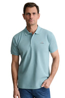 Navy & Green Ανδρική Μπλούζα Πόλο Κοντομάνικη 24GE.300.9 Dusty Turquoise Βεραμάν