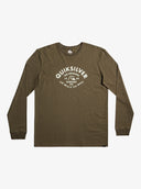 Quiksilver Ανδρικό T-Shirt Longsleeve Script Talk EQYZT07055-CRE0 Χακί