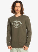 Quiksilver Ανδρικό T-Shirt Longsleeve Script Talk EQYZT07055-CRE0 Χακί