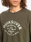 Quiksilver Ανδρικό T-Shirt Longsleeve Script Talk EQYZT07055-CRE0 Χακί