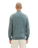 Tom Tailor Ανδρική Πλεχτή Ζακέτα Structure Mix Knit Jacket 1038317-18964 Μπλε