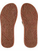 Quiksilver Carver Nubuck Ανδρικές Δερμάτινες Σαγιονάρες AQYL100623-SBKM Μαύρο