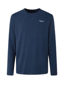 Pepe Jeans Original Ανδρική Μπλούζα Μακρυμάνικη Μαύρη PM508211-595 Μπλε