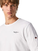 Pepe Jeans Original Ανδρική Μπλούζα Μακρυμάνικη  PM508211-800 Λευκό