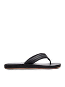 Quiksilver Carver Nubuck Ανδρικές Δερμάτινες Σαγιονάρες AQYL100623-SBKM Μαύρο