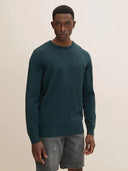 Tom Tailor Ανδρικό Πουλόβερ BASIC CREW KNITWEAR 1027299-13159 Πράσινο