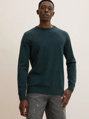 Tom Tailor Ανδρικό Πουλόβερ BASIC CREW KNITWEAR 1027299-13159 Πράσινο