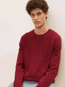 Tom Tailor Ανδρικό Πουλόβερ BASIC CREW KNITWEAR 1027299-30315 Μπορντό