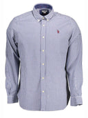 U.S. Polo Assn. Ανδρικό Πουκάμισο Μακρυμάνικo Καρό 6711553304-870 Μπλε