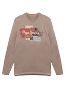 Pepe Jeans Ανδρικό Μακρυμάνικο T-Shirt Scotty  LS PM508614-856 Μπεζ