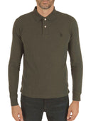 U.S. Polo Assn. Ανδρική Μπλούζα Μακρυμάνικη Polo 6670949785-146 Χακί
