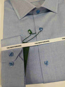 The Bostonians Ανδρικό Πουκάμισο  DOBBY CUSTOM FIT 3ANP2128-Β505LB Σιέλ
