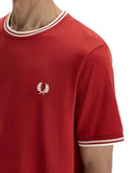Fred Perry Ανδρική Μπλούζα Τ-Shirt Twin Tipped M1588-07B Κόκκινο