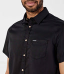 Guess Jeans Ανδρικό Πουκάμισο Κοντομάνικο  M5GH16WH7P1-JBLK Μαύρο