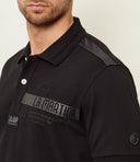 La Martina Ανδρική Polo Μπλούζα MCP321PK001-09999 Μαύρο