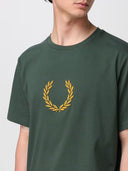 Fred Perry Ανδρική Μπλούζα Textured Laurel Wreath T-Shirt M8587-X89 Πράσινο