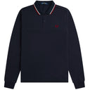 Fred Perry Ανδρική Μπλούζα Ls Twin Tipped Polo M3636-T55 Μπλε
