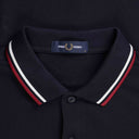 Fred Perry Ανδρική Μπλούζα Ls Twin Tipped Polo M3636-T55 Μπλε