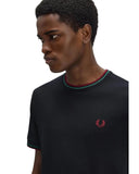 Fred Perry Ανδρική Μπλούζα Τ-Shirt Twin Tipped M1588V-Z58 Μαύρο