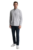 Navy & Green Ανδρικό Πουκάμισο Μακρυμάνικο 24NG.SD138/1B.2 GREY BLUE Γκρι