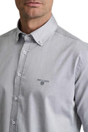 Navy & Green Ανδρικό Πουκάμισο Μακρυμάνικο 24NG.SD138/1B.2 GREY BLUE Γκρι
