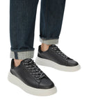 Guess Ανδρικό Δερμάτινο Παπούτσι Elba  FMPVIBSUE12-Black