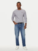 Guess Jeans Ανδρικό Μακρυμάνικο T-Shirt M4YI54K8HM0-H90Z Γκρι