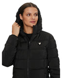 Guess Γυναικείο Μπουφάν New Aleta Long Puffer Jacket  V4YL05WF3X0-JBLK Μαύρο