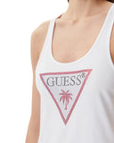 Guess Γυναικείο Φόρεμα Triangle Rhinestones E5GP01I3Z14-G011 Λευκό