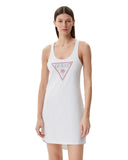 Guess Γυναικείο Φόρεμα Triangle Rhinestones E5GP01I3Z14-G011 Λευκό