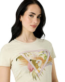 Guess Γυναικείο T-Shirt Palm W6YI26K4345-G1M5 Μπεζ